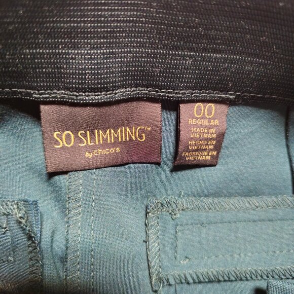 SO SLIMMING BY CHICOS  PULLON PANTS  SIZE CHICOS 00/  US XS-2 - Picture 6 of 8